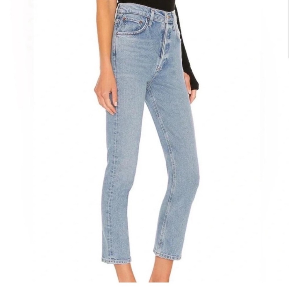 AGOLDE Riley Cropped Jeans Light Blue Women Size 29